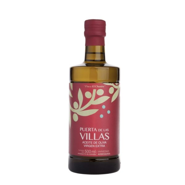 Aceite de Oliva Virgen Extra - PUERTA DE LAS VILLAS - ARBEQUINA. Cristal Argos 500 ml - 6 unidades Caja