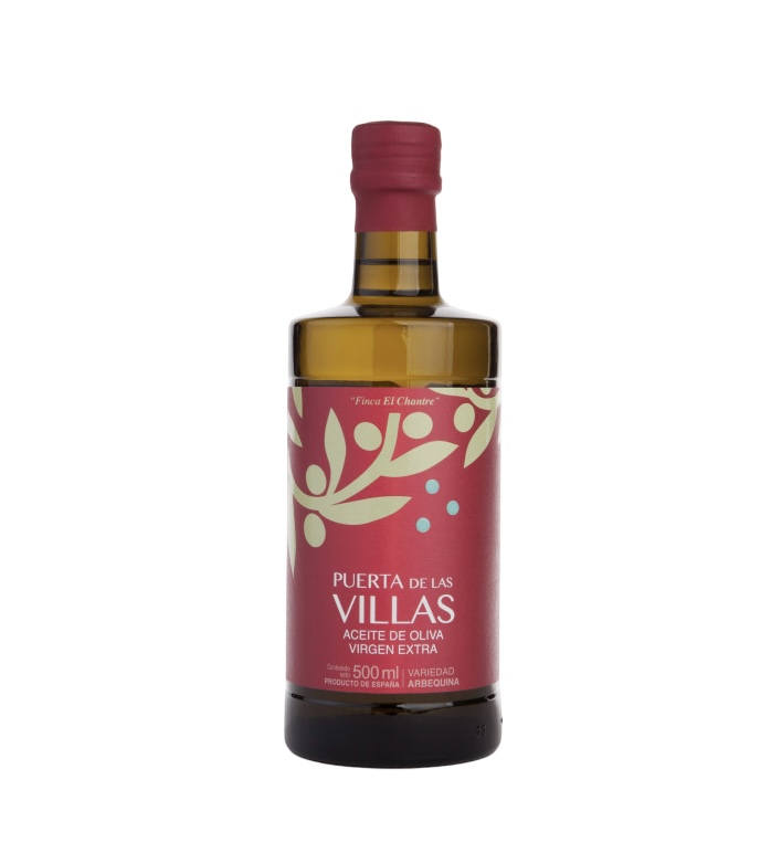 Aceite de Oliva Virgen Extra - PUERTA DE LAS VILLAS - ARBEQUINA. Cristal Argos 500 ml - 6 unidades Caja