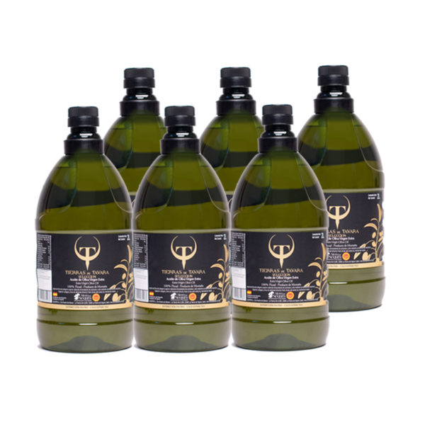 Aceite de Oliva Virgen Extra - TIERRAS DE TAVARA - PET 2 litros. 6 unidades Caja