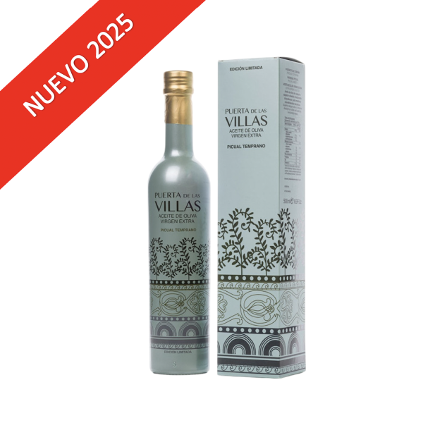Aceite de Oliva Virgen Extra - PUERTA DE LAS VILLAS - Temprano 2025/26 Edición Especial. Alta Gama. 500 ml. 6 unidades caja