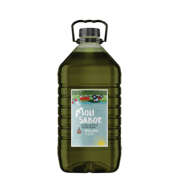 Aceite de Oliva Virgen Extra - ARBEQUINA - OLEÍCOLA JAÉN - 5 Litros PET. 3 unidades Caja