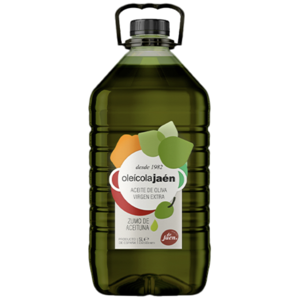 Aceite de Oliva Virgen Extra - PICUAL - OLEÍCOLA JAÉN - 5 Litros PET. 3 unidades Caja