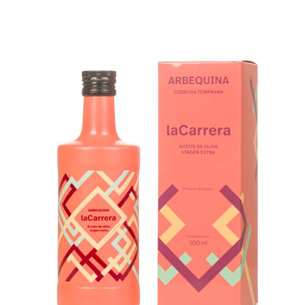 NUEVA COSECHA 2025/26. TEMPRANO ARBEQUINA - Aceite de Oliva Virgen Extra - SCA La Carrera - Estuche Botella Cristal Argos 500 ml. 6 unidades Caja
