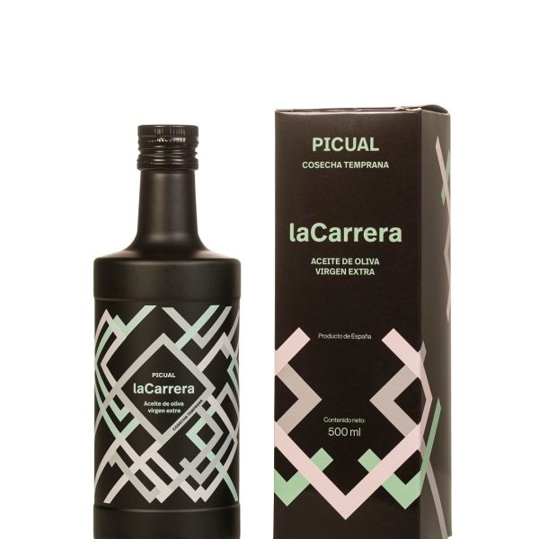 NUEVA COSECHA 2025/26. TEMPRANO PICUAL - Aceite de Oliva Virgen Extra - SCA La Carrera - Estuche Botella Cristal Argos 500 ml. 6 unidades Caja